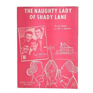 Vintage The Naughty Lady Of Shady Lane Sheet Music The Ames Bros RCA Victor 1954